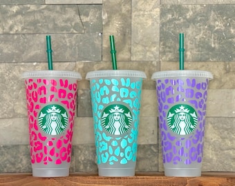 CHEETAH CUSTOM CUP | Personalized Starbucks cup | Leopard tumbler with name | Cheetah Print Starbucks | Reusable Custom Cup | Gift for her