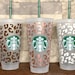 Cheetah Starbucks Cup / Personalized Leopard tumbler with name / Multiple options / Reusable with lid and straw / Customizable 