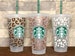 Cheetah Starbucks Cup / Personalized Leopard tumbler with name / Multiple options / Reusable with lid and straw / Customizable 