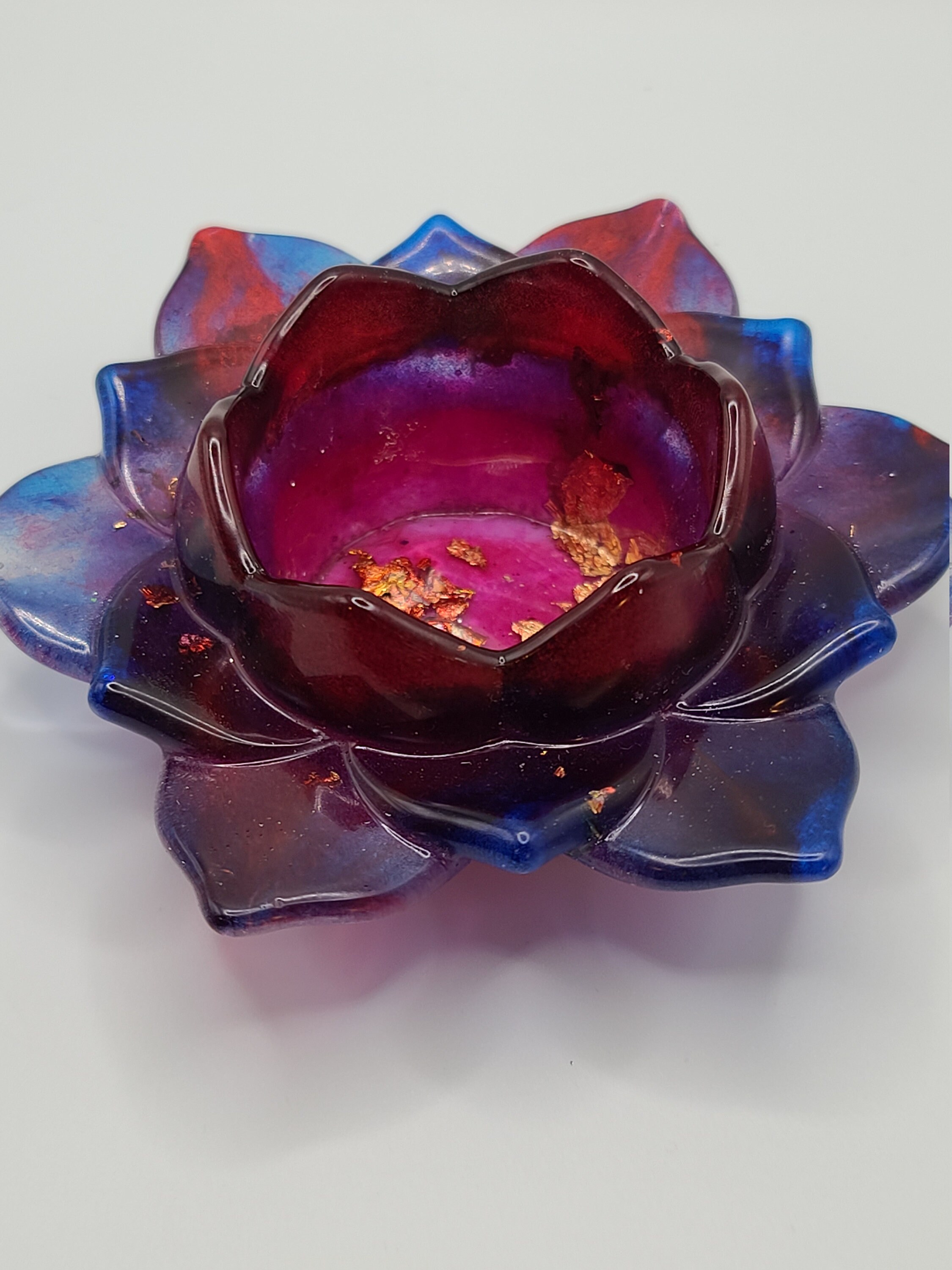 Custom Lotus Flower Tealight Candle Holder Resin Etsy