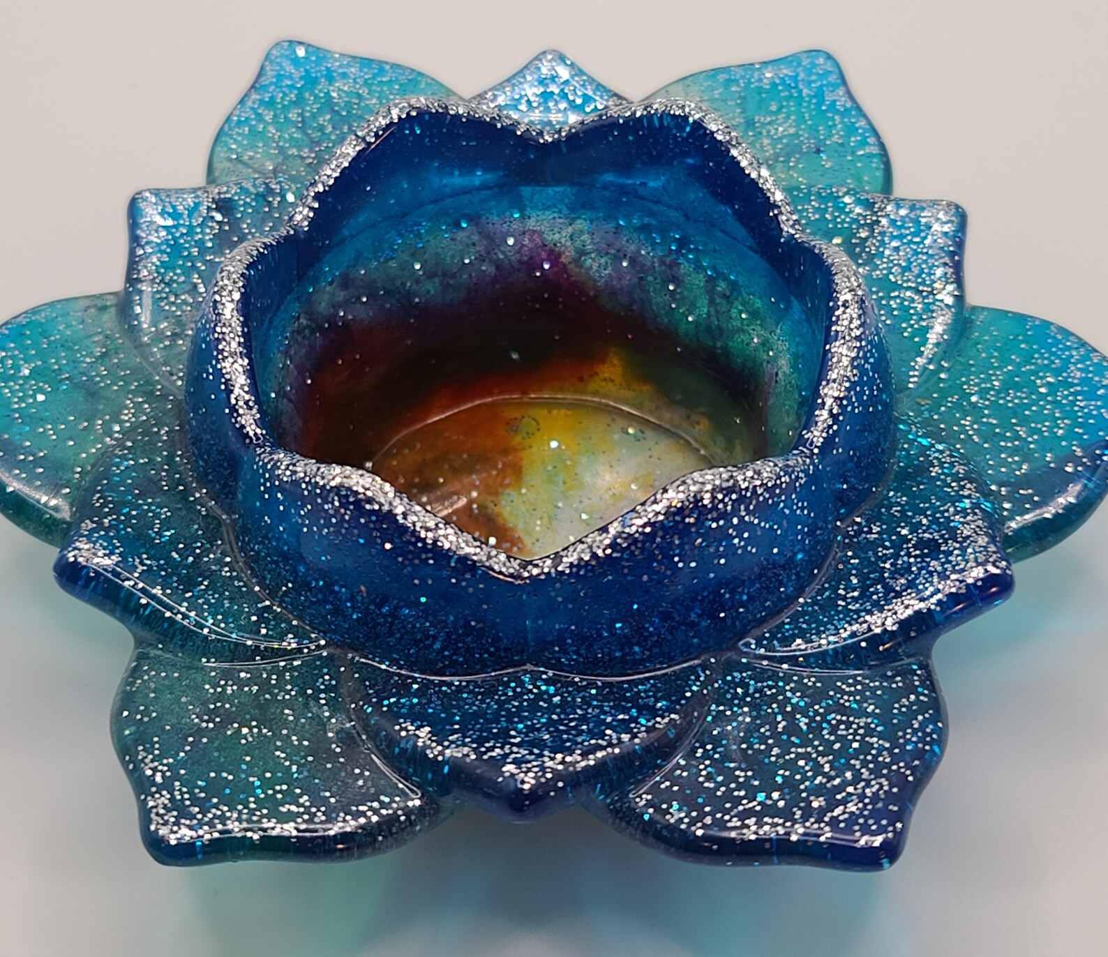 Custom Lotus Flower Tealight Candle Holder Resin Etsy