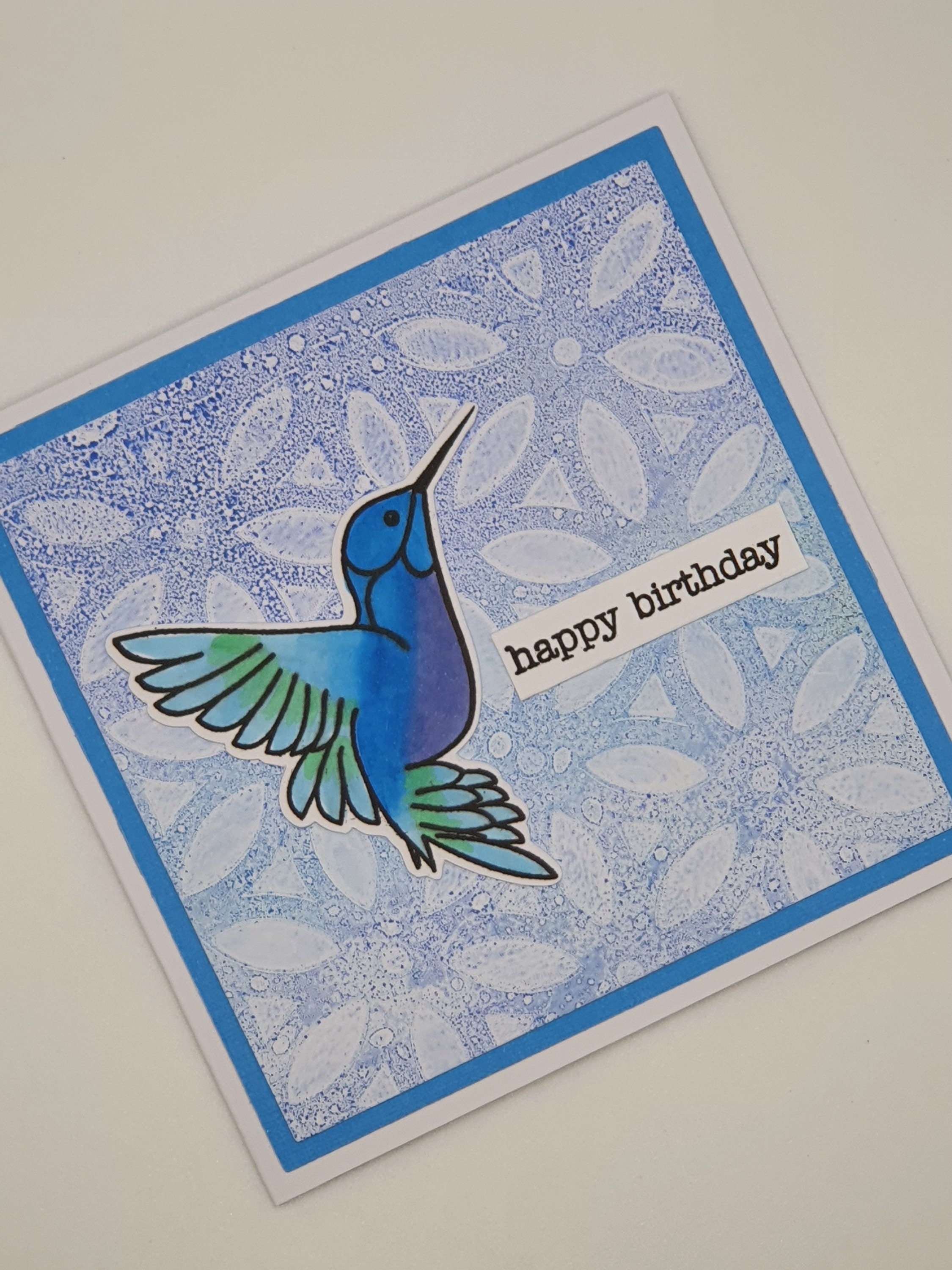 Handmade Hummingbird Birthday Card Etsy