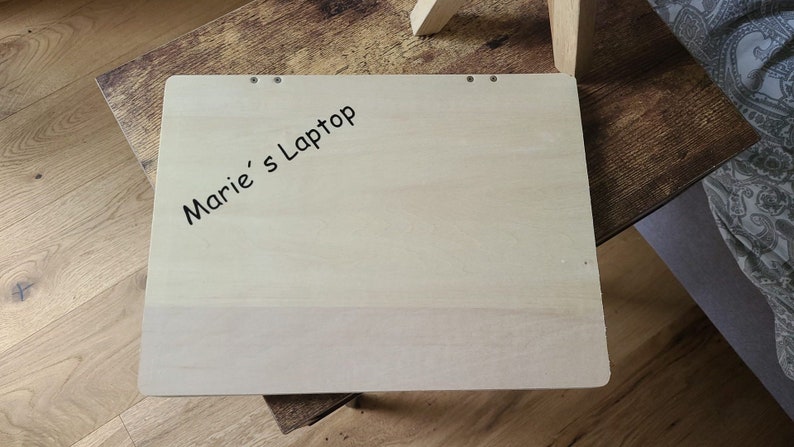 Laptop Holz Tafel Handy personalisierbar Rollenspiel Geschenk Geburtstag ab 6 Jahren Bild 2