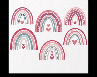 Rainbow - Regenbogen - pink  - Aufbügeln - Bügelbild - Aufbügeln  - T-Shirt - Geschenk - Applikation