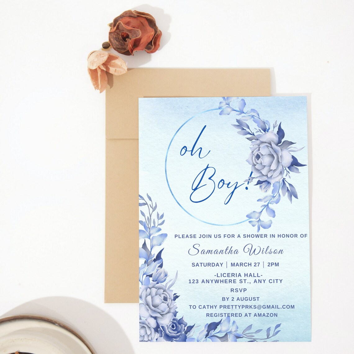 Baby Shower Invitation Boy Baby Shower Invitation Baby Etsy