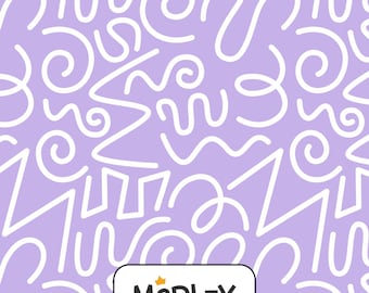 Modèle sans couture dessiné main | Pourpre lilas gribouillis | Téléchargement numérique | Licence commerciale incluse