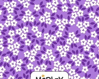 Modèle sans couture dessiné main | Petites fleurs violettes | Téléchargement numérique | Licence commerciale incluse
