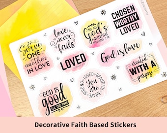 Prayer Journal, Printable Journal, Bible Journaling Kit, Faith Stickers ...