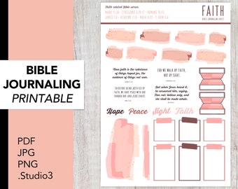 Digital Bible Journaling Kit - Faith Peach