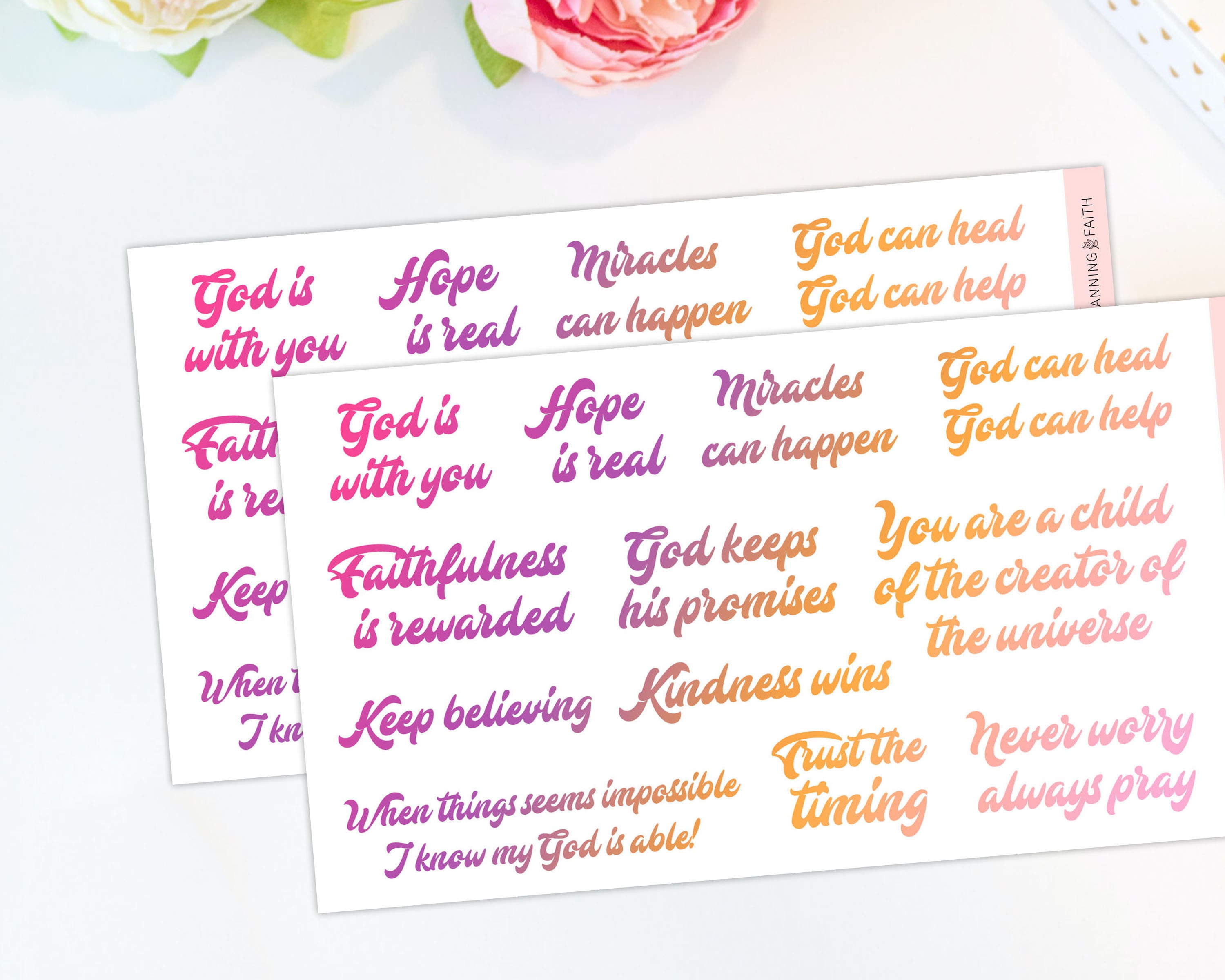 Christian Affirmations Stickers - PlanningFaithCo