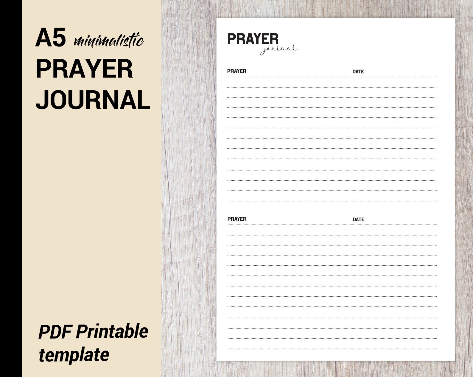 Prayer Journal Insert A5 Minimalistic Prayer Room - Etsy UK