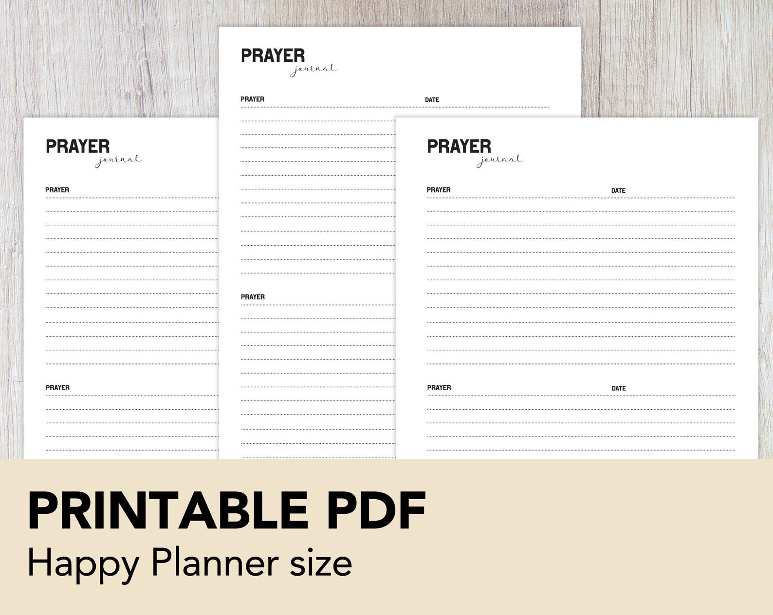 Prayer Journal Insert Happy Planner Minimalistic Prayer - Etsy UK