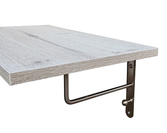 27cm ,30cm ,33cm, 35cm, 37cm,40cm Deep Wall Shelves With Brackets. Old Oak, White, Sandy Grey Colours. Various Lengths or customer size