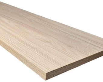 27cm ,30cm ,33cm, 35cm, 37cm,40cm Deep wall Shelves. Light Oak Colour. Various Lengths and depths or customer size