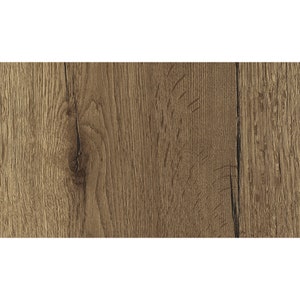 May include: Close-up of a woodgrain laminate surface with a knot and grain pattern. The surface is a light brown color with a warm, natural tone.
