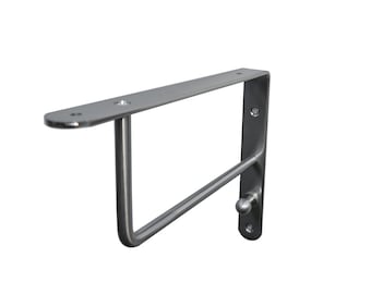 Modern Steel Shelf Bracket: Chrome or Brushed Chrome (for 26-40cm Shelves)