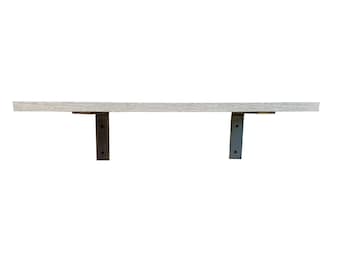 27cm ,30cm ,33cm, 35cm, 37cm,40cm Deep Wall Shelves With rev."L" Raw Steel Brackets. Old Oak, White, Sandy Grey Colours. Various size