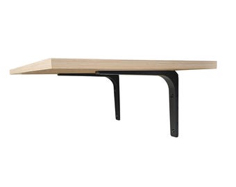 26cm ,28cm ,30cm, 32cm,34cm,36cm,Deep Wall Shelves With black Colour Steel Brackets. Old Oak, White, Black, Sandy Grey Colours. Various size