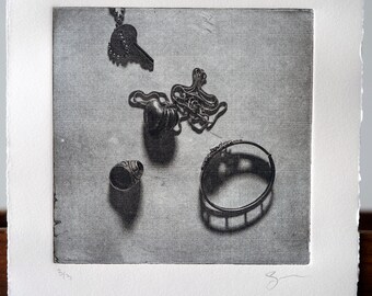 Print, "Bracelet/Necklace/Ring/Key", 3/3 Edition, Unframed