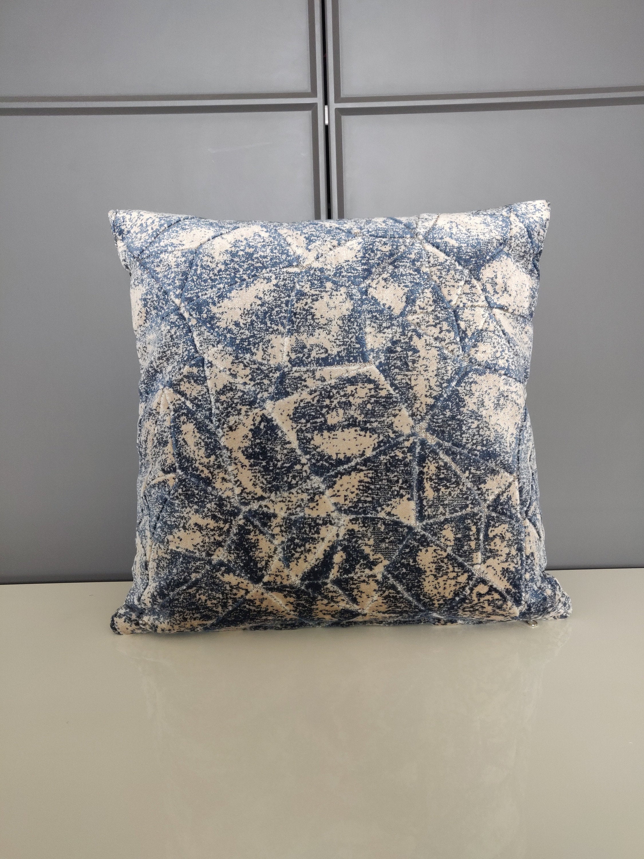 Velvet Abstract Cushion Cover Etsy UK