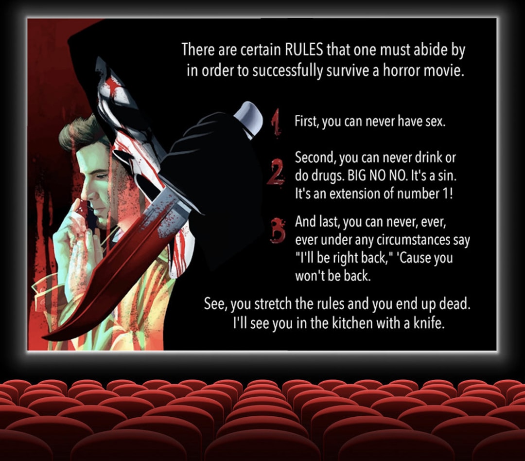 Rules to Surviving a Horror Movie - Randy Meeks - Etsy