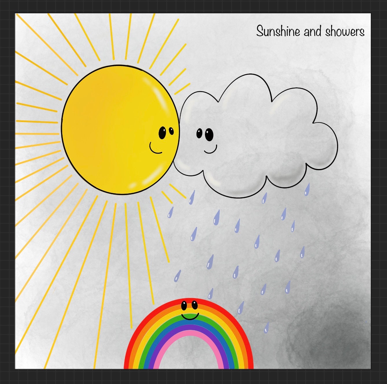 Sunshine and Showers Wall Art Etsy UK