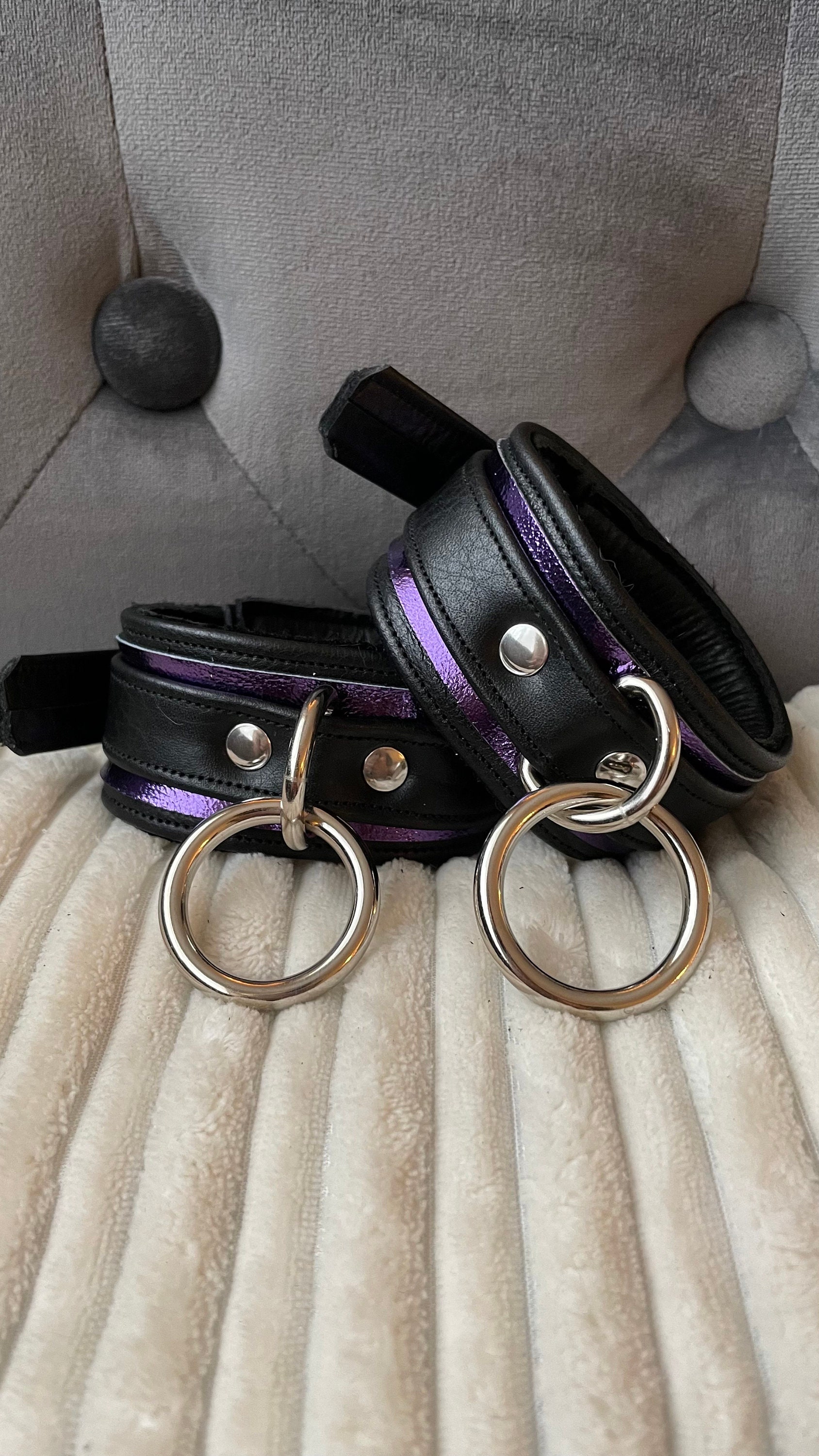 8-piece set Role Play handcuffs Whip adult sex toys purple bell knot  decoration, cute sexy toys 8-piece role play handcuffs adult sex toys  purple bell knot decoration, women's cute sexy toys