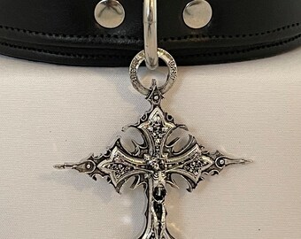 Skeleton Cross Collar by LoquaciousLeatherCo