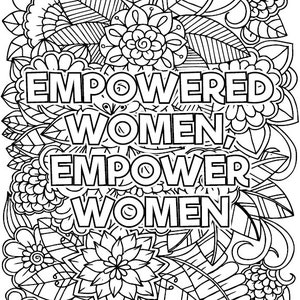Inspirational Digital Coloring Print - Empowered Women