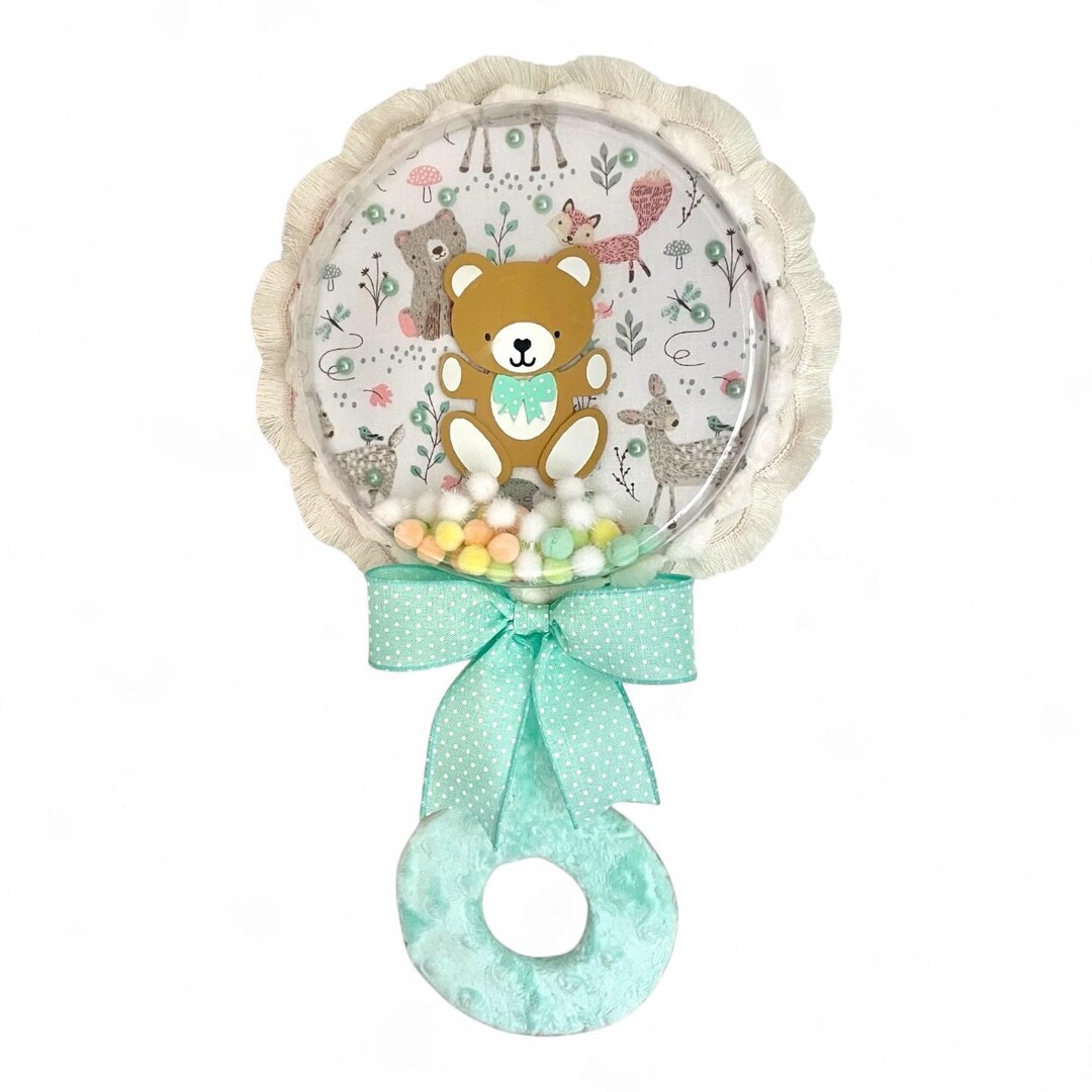 Baby Rattle Wreath Attachment – Baby Photo Prop – Baby Shower Decor ...