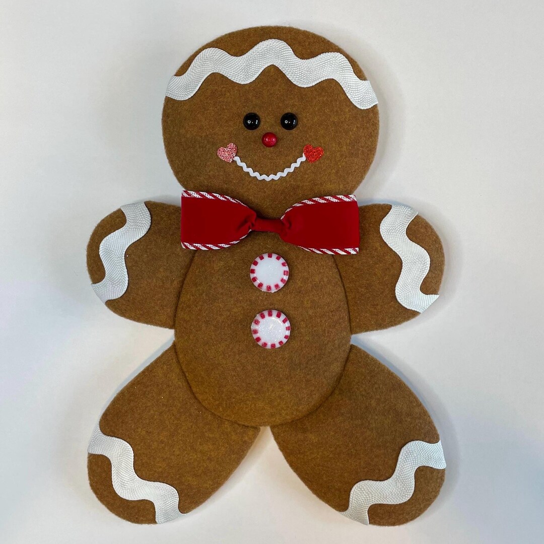 Gingerbread Boy Wreath Attachment, Gingerbread Wreath Embellishment ...