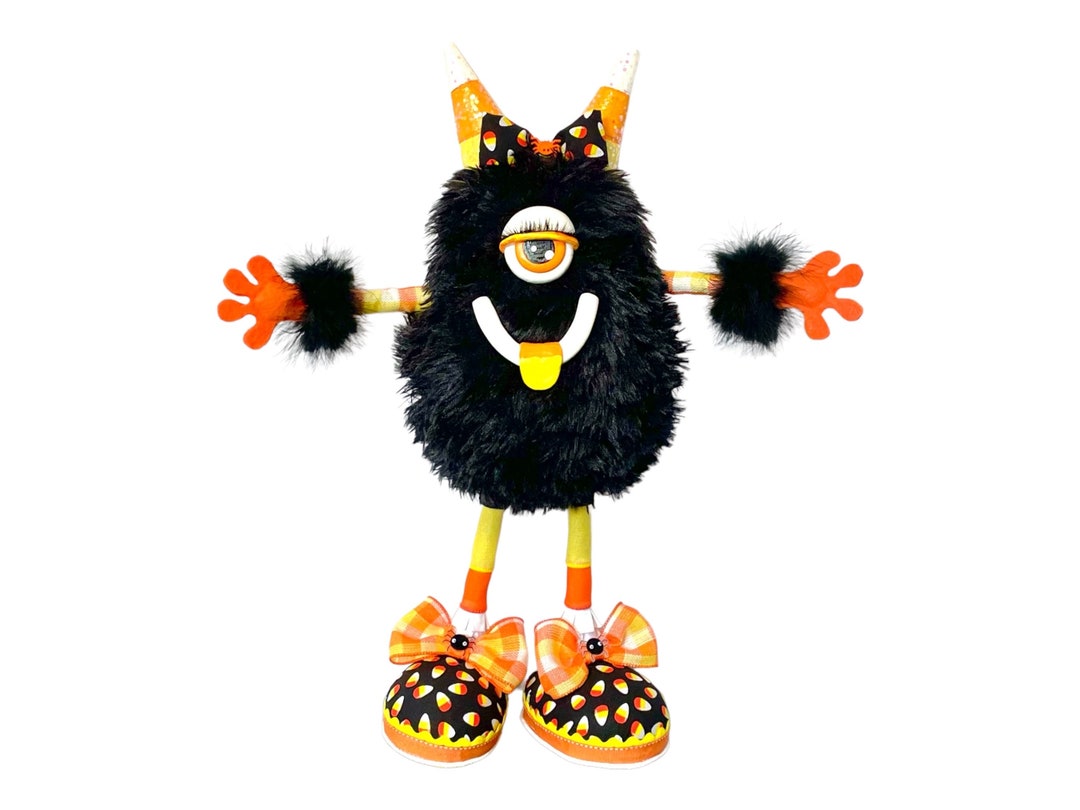 Candy Corn Monster Wreath Attachment, Large Halloween Decoration - Etsy