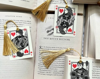 Magical Playing Card Bookmarks | Sorting House Bookmark | Wizarding School Bookmarks