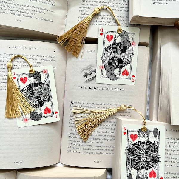 Magical Playing Card Bookmarks | Sorting House Bookmark | Wizarding School Bookmarks