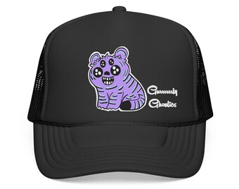 Gurrrrrrly Ghoulies Purrplex Trucker Cap | Monster Trucker Hat