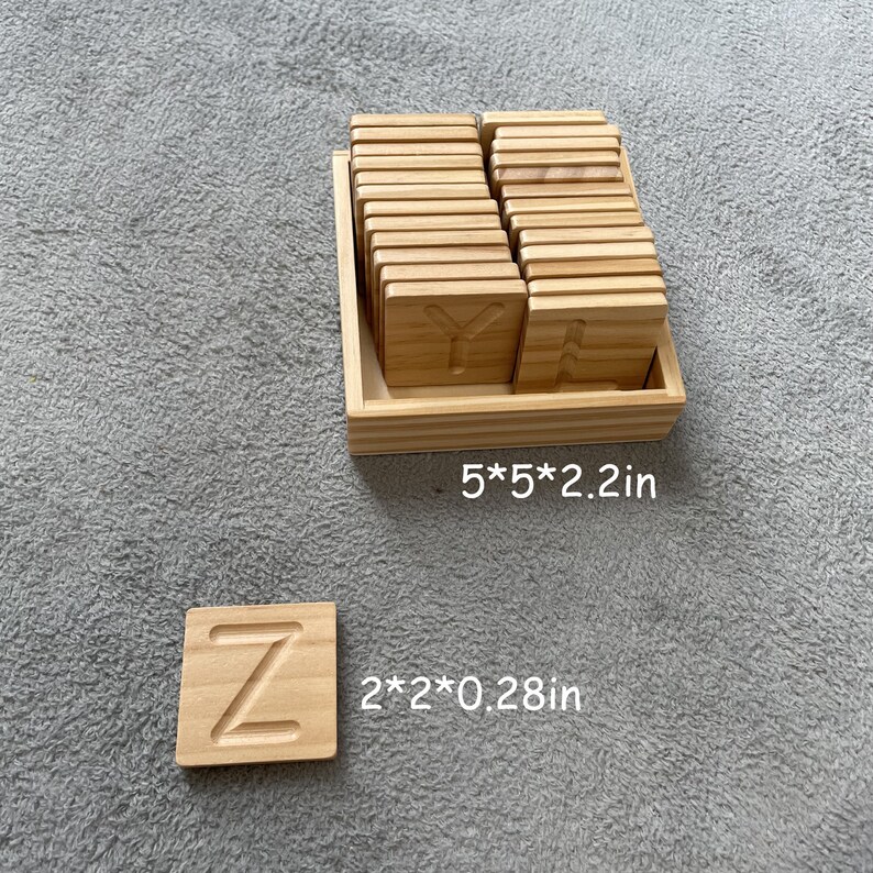 Montessori Wooden Alphabet Tracing Board Preschool Learning Etsy