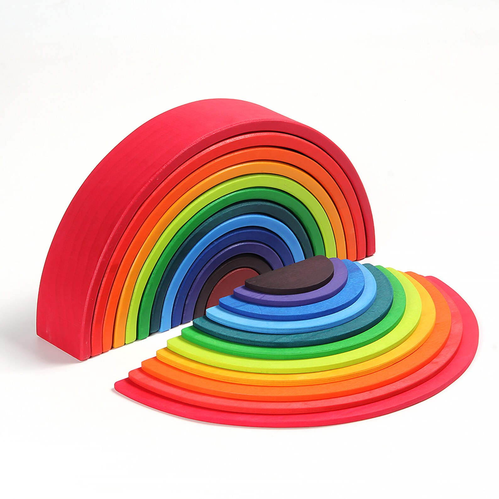 Wooden Rainbow Stacker Setrainbow Stacker Semicircle Etsy UK