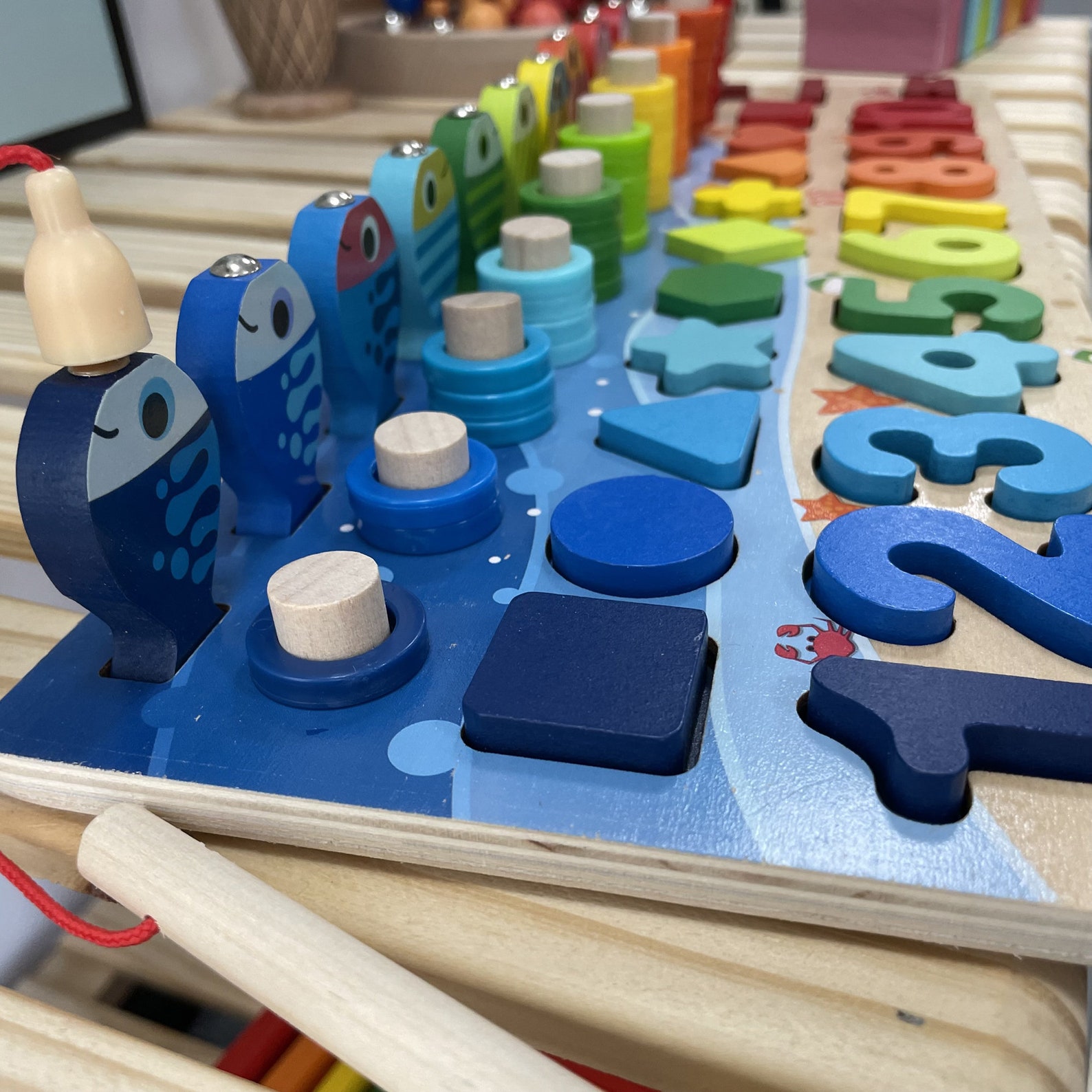 Montessori Wooden Number Sorter Puzzlemath Stacking Block and Etsy