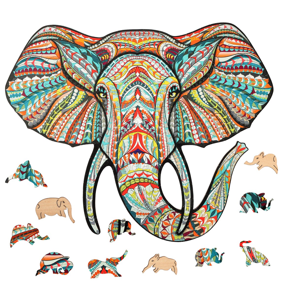 Wooden Jigsaw Puzzles for Adults Unique Animal Shaped Wooden Etsy