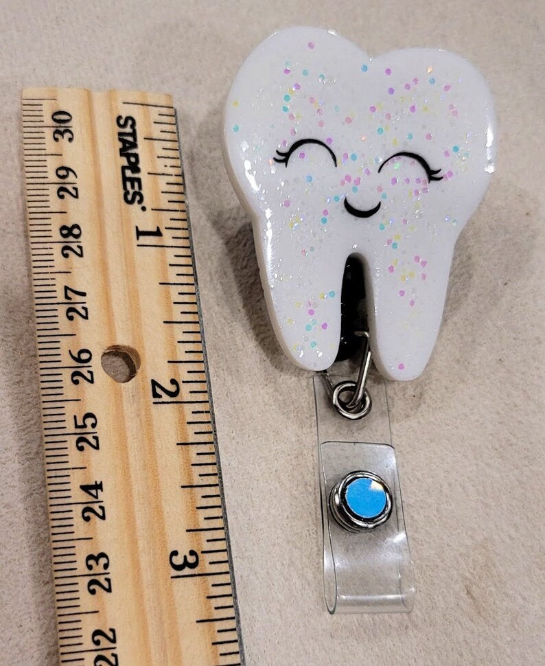 Happy Teeth Dental Retractable Badge Reel ID Holder Dentist Etsy