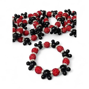 Pulsera de cuentas de Mickey Mouse, inspirada en Disney imagen 1