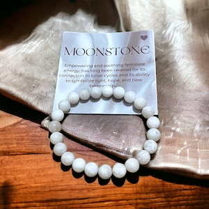 Moonstone, Healing Bracelet, Soothing feminine energy bracelet, Hope bracelet, New Beginnings bracelet, Beaded bracelet