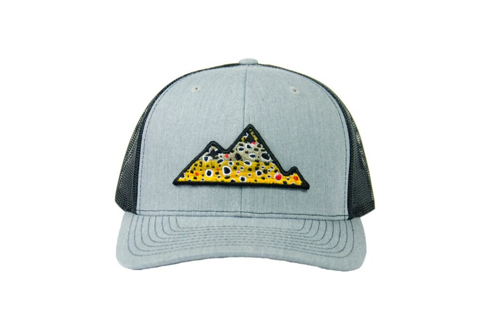 Fish Trout Hat Embroidered Brown Trout Patch Trucker Hat Etsy