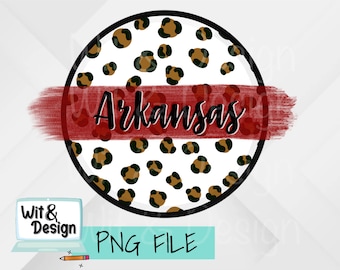 Plik png z motywem Leopard Arkansas do sublimacji