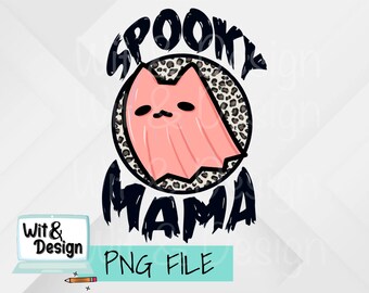 Spooky Mama Halloween plik png do sublimacji, kocia mama png, Halloween png, projekt sublimacji, Halloween do druku