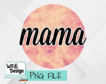 Pomarańczowy plik png tie dye do sublimacji, hippie mama png, tie dye png, wzory tie dye, wybielona koszula