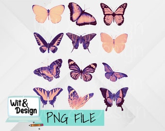 Butterflies sublimation design | Png file for print | Butterfly digital download