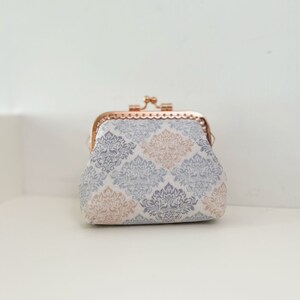 Pochette en coton cousue main avec cadenas Kiss Lock, accessoires décontractés quotidiens, cadeaux d'anniversaire, idées cadeaux originales