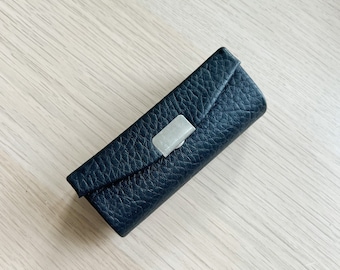Easnea Lippenstift-Etui Aus Leder Im Retro-Look – Mit Spiegel, Ca. 9 Cm Lang, PU-Leder, Multifunktional
