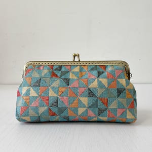 Handgefertigte Kiss Lock Clutch - Vintage Style Abend Clutch - Lange Clutch - Dinner Bag - Elegante Clutch